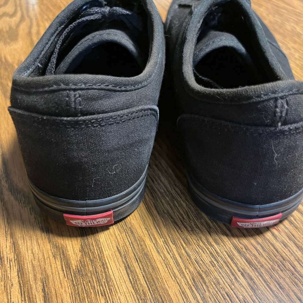 Vans Black Canvas Size 8 Sneakers - Picture 3 of 7